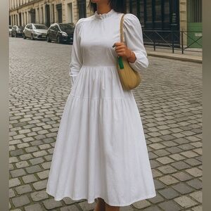 Danielle Bernstein weworewhat long sleeves poplin dress Feb sale